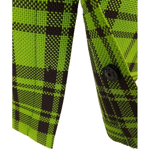 Palm Angels Logo Overshirt 44 XS Mens Green & White Plaid Check NWT - Picture 7 of 15